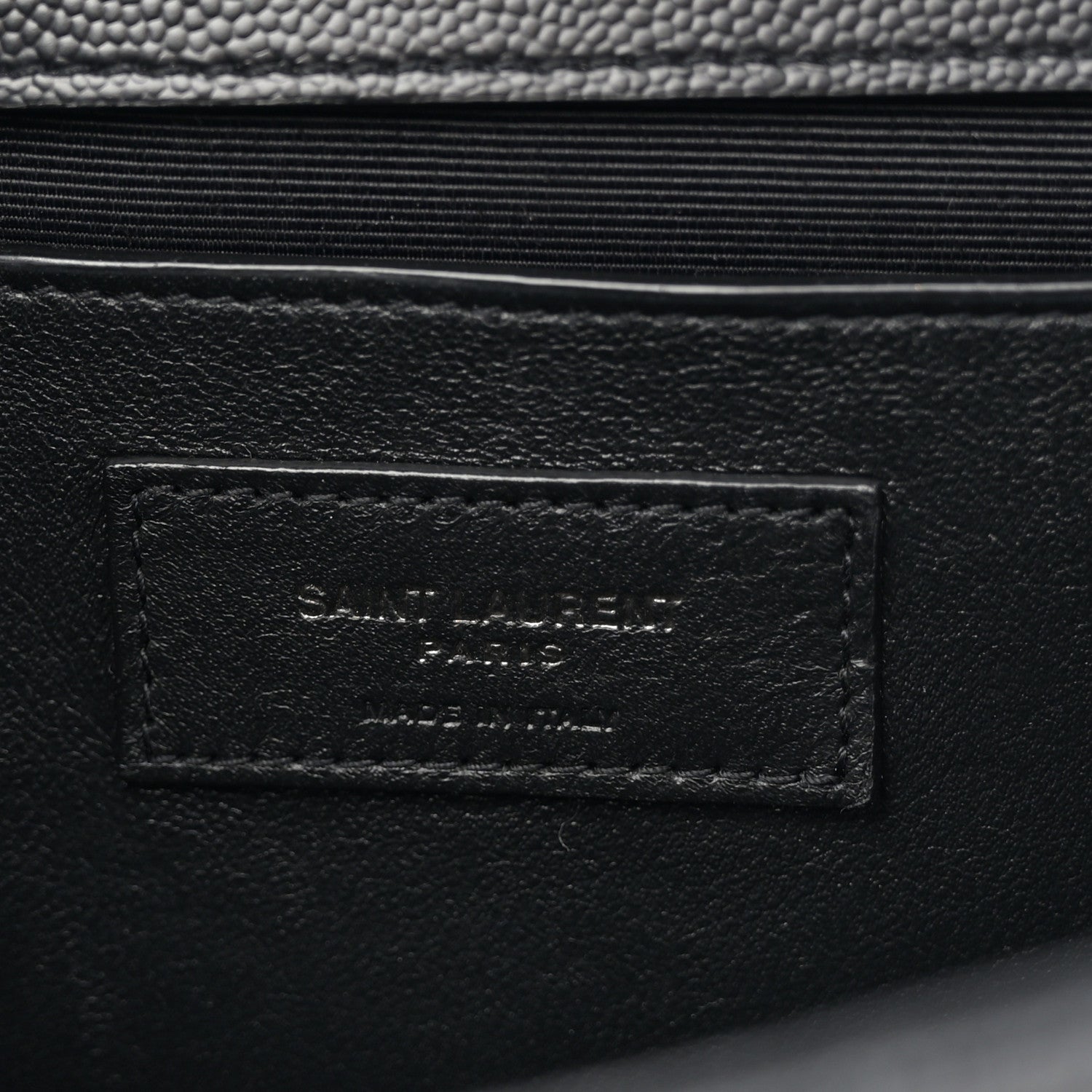 Saint Laurent Grain De Poudre Textured Mixed Matelasse Triquilt Medium Monogram Monochrome Satchel Black 6 of 10