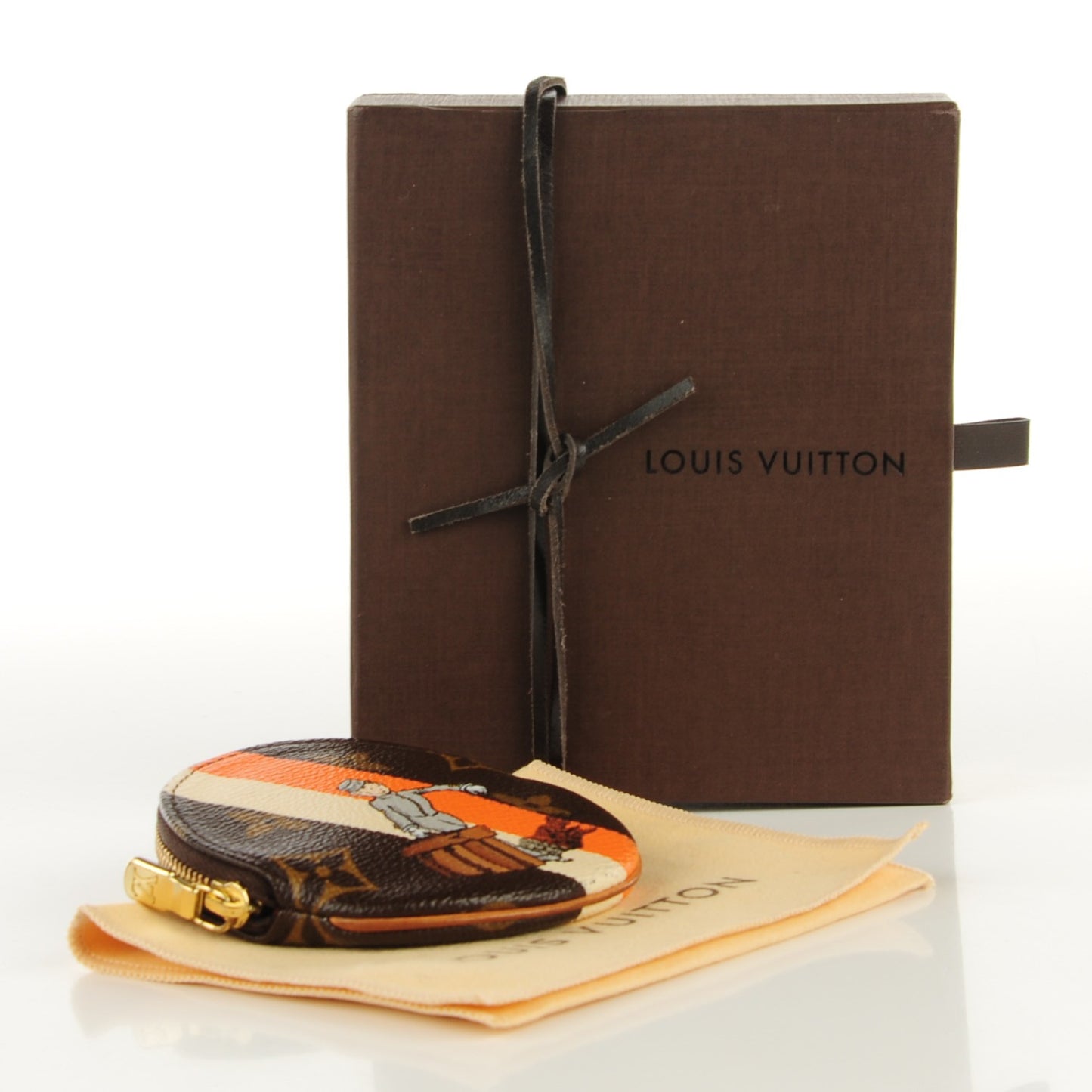 Monogram Groom Round Coin Purse