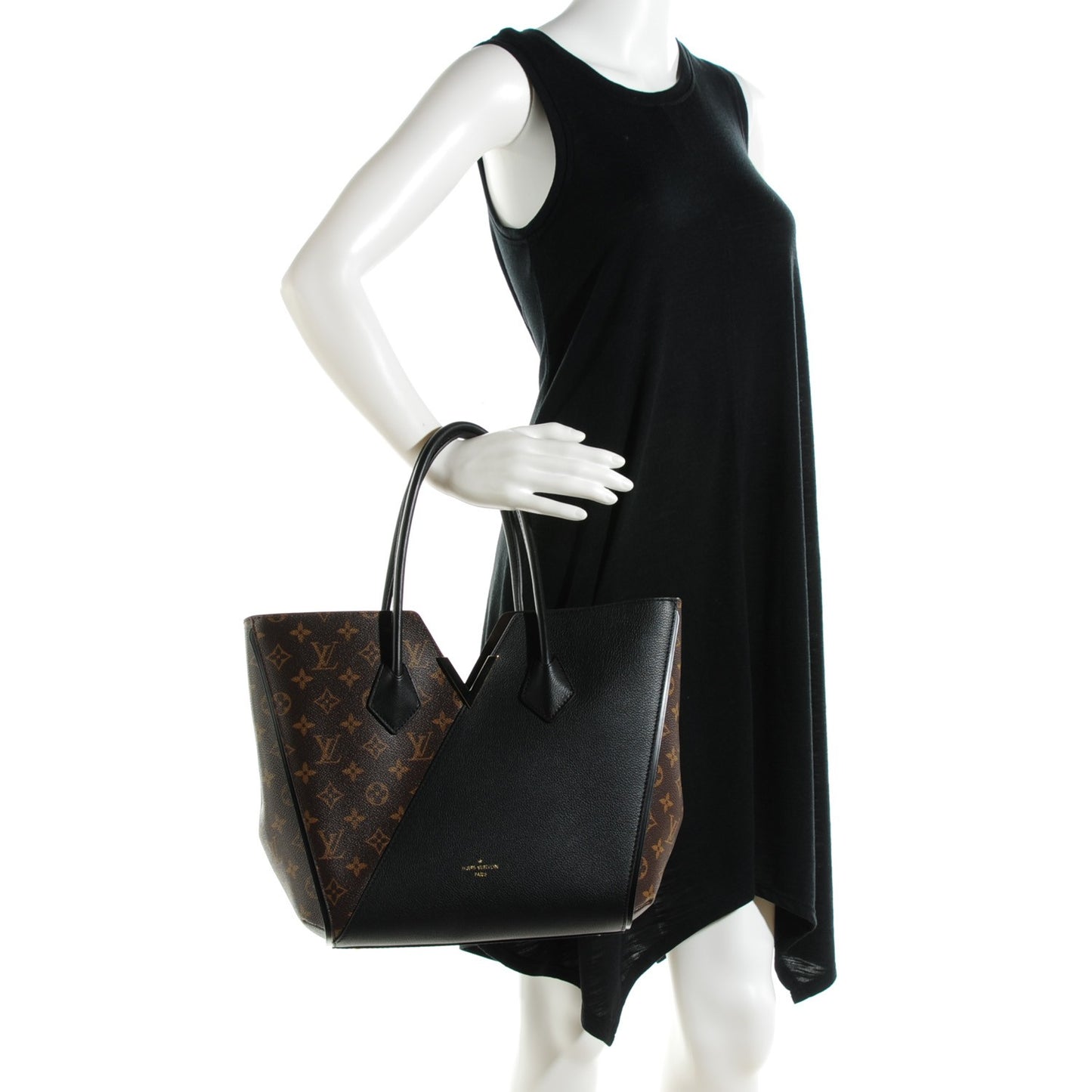Calfskin Monogram Kimono Tote Black