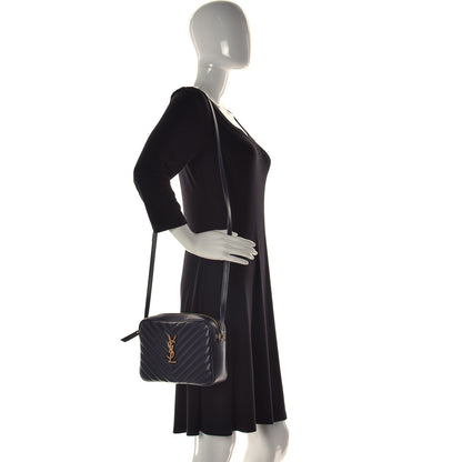 Saint Laurent Calfskin Matelasse Monogram Lou Camera Bag Black 2 of 10