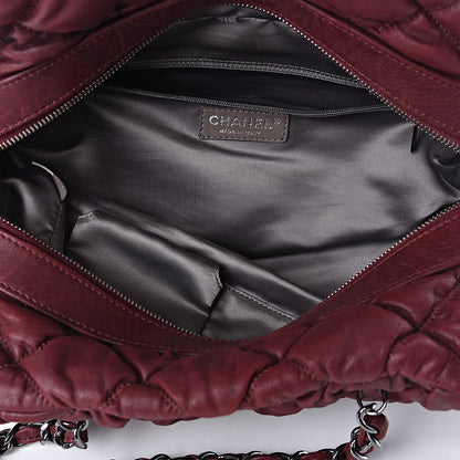 Chanel Leather Bubble Quilt Bowler Bordeaux 5 of 11