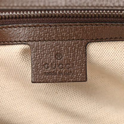 Gucci GG Supreme Monogram Textured Dollar Calfskin Web Medium Ophidia Carry-On Duffle Bag Beige Ebony New Acero 6 of 11