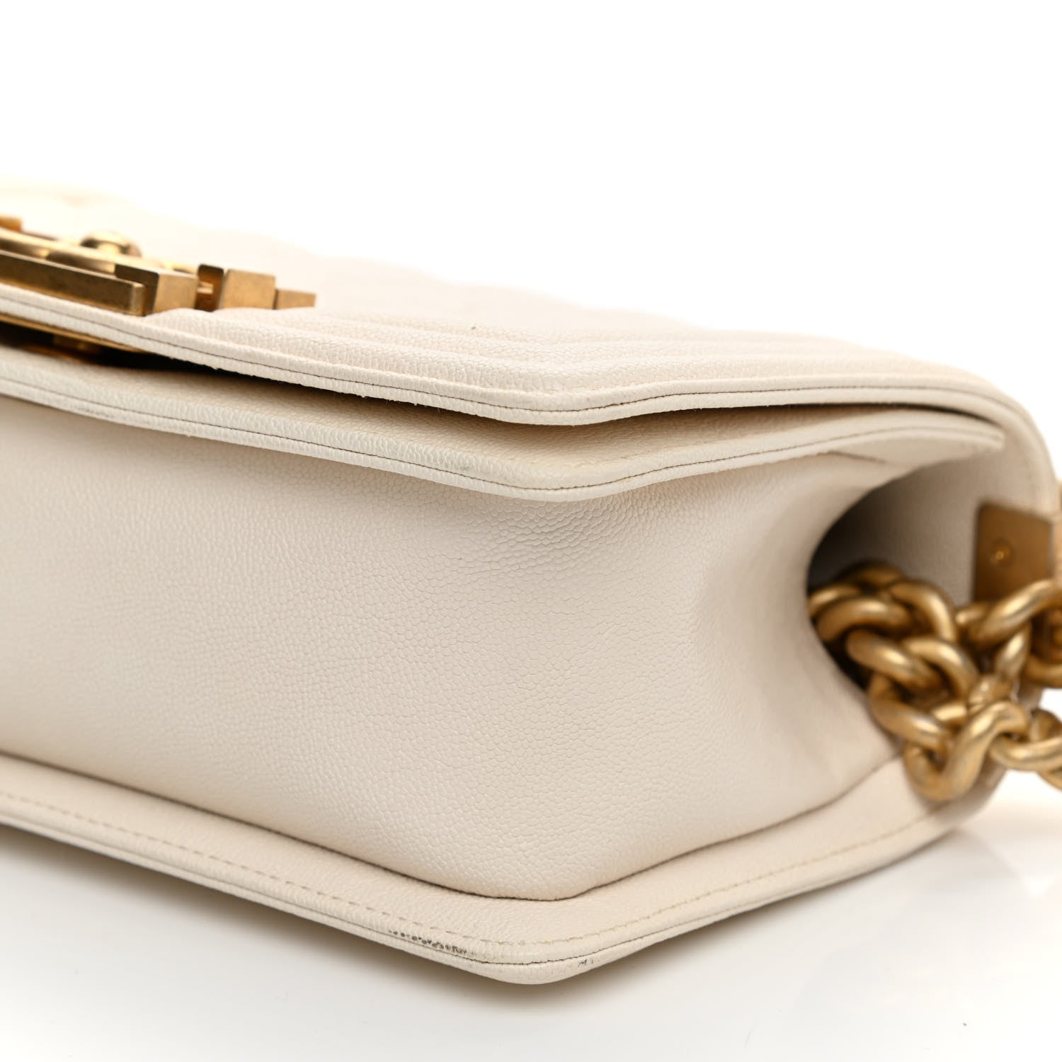 Chanel Caviar Quilted Small Boy Flap White 9 of 9