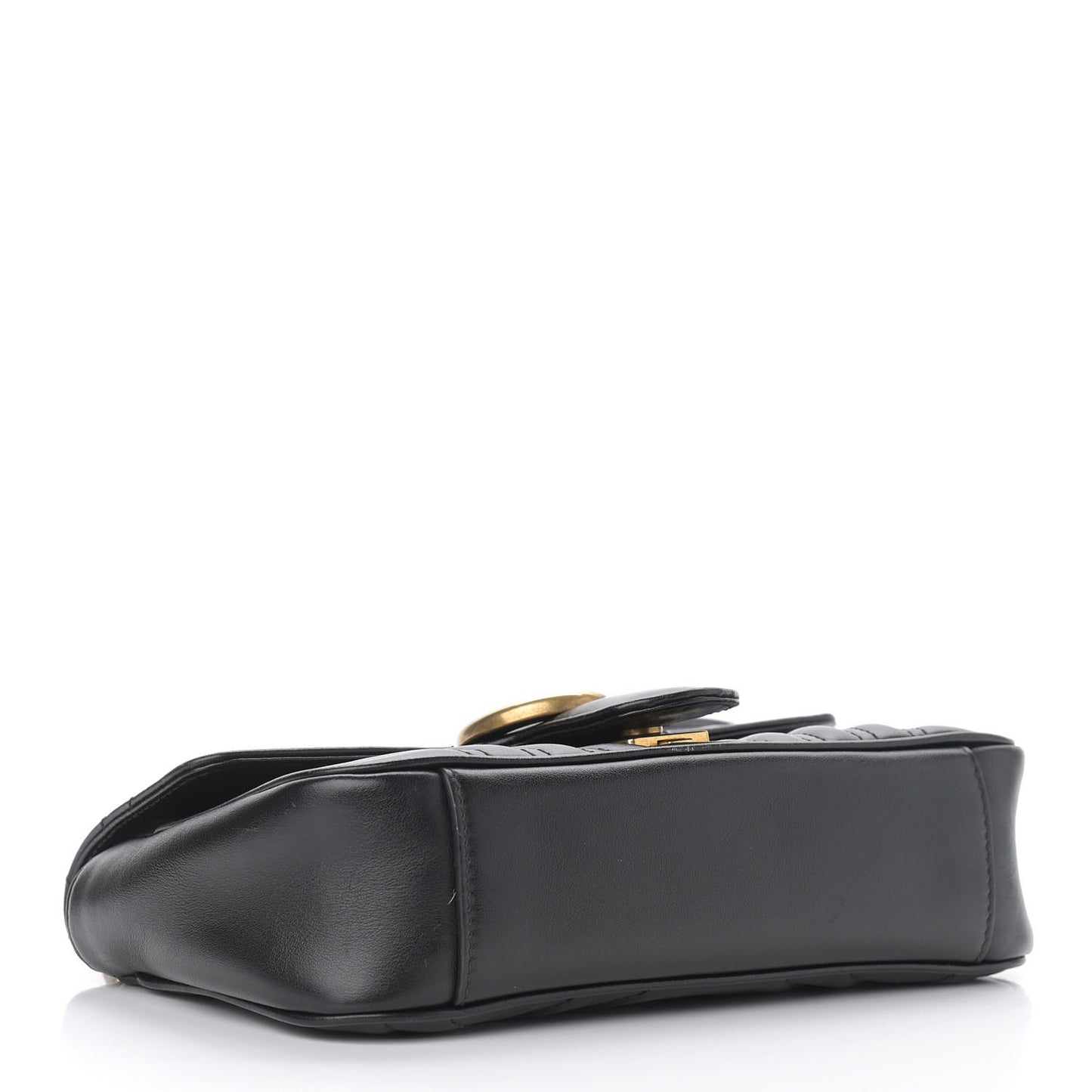 Calfskin Matelasse Mini GG Marmont Shoulder Bag Black