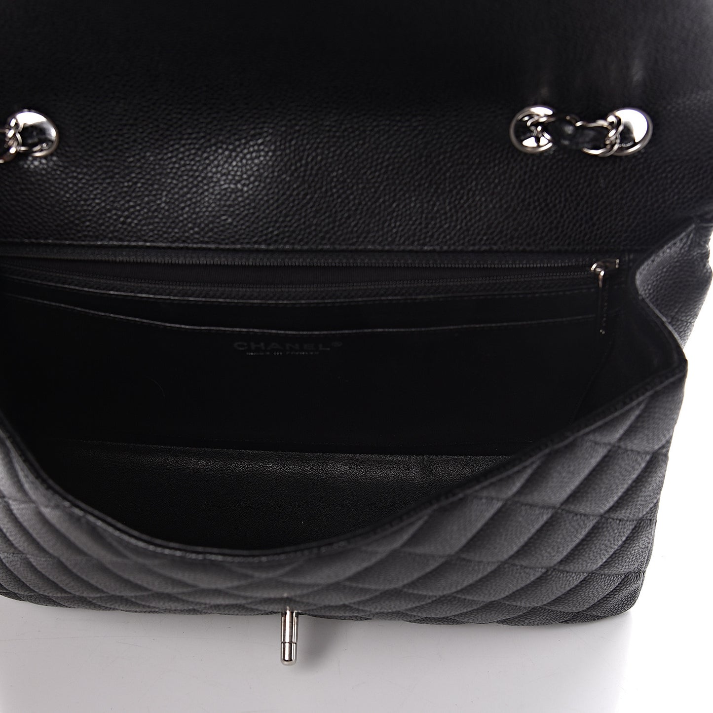 Caviar Quilted Jumbo Single Flap Black