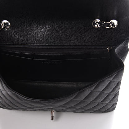 Chanel Caviar Quilted Jumbo Single Flap Black 5 of 11