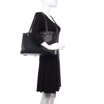 Hermes Taurillon Clemence Cabana Tote Black 2 of 13
