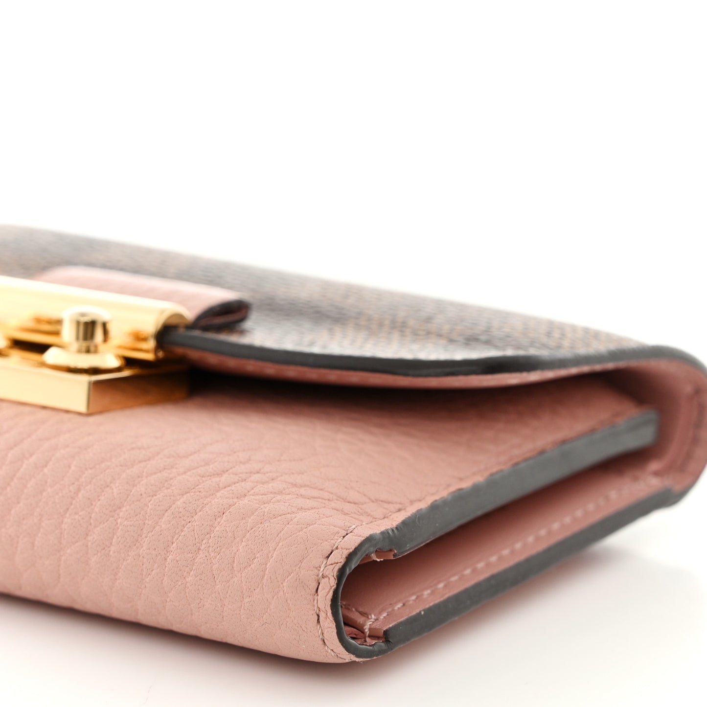 Damier Ebene Croisette Compact Wallet Magnolia