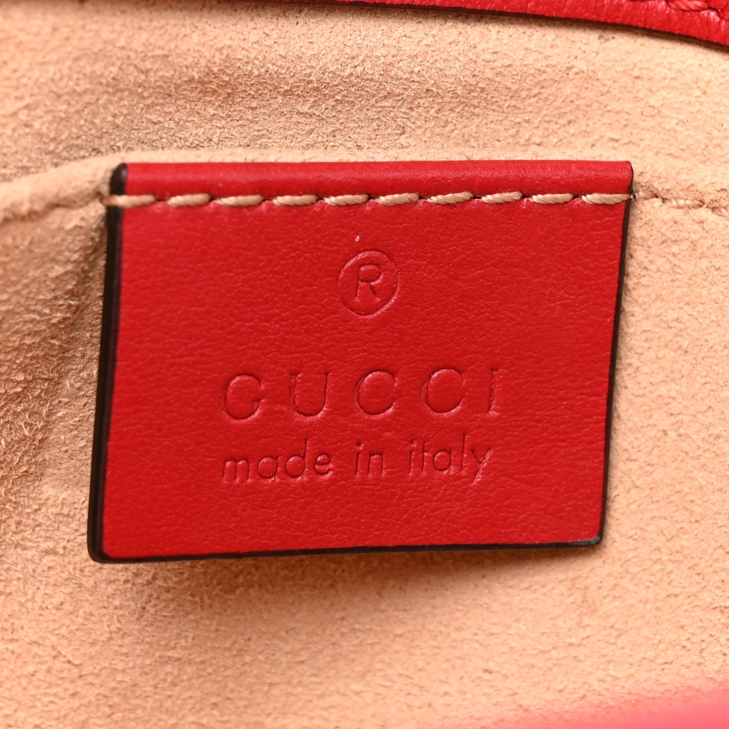 Calfskin Matelasse Mini GG Marmont Shoulder Bag Hibiscus Red