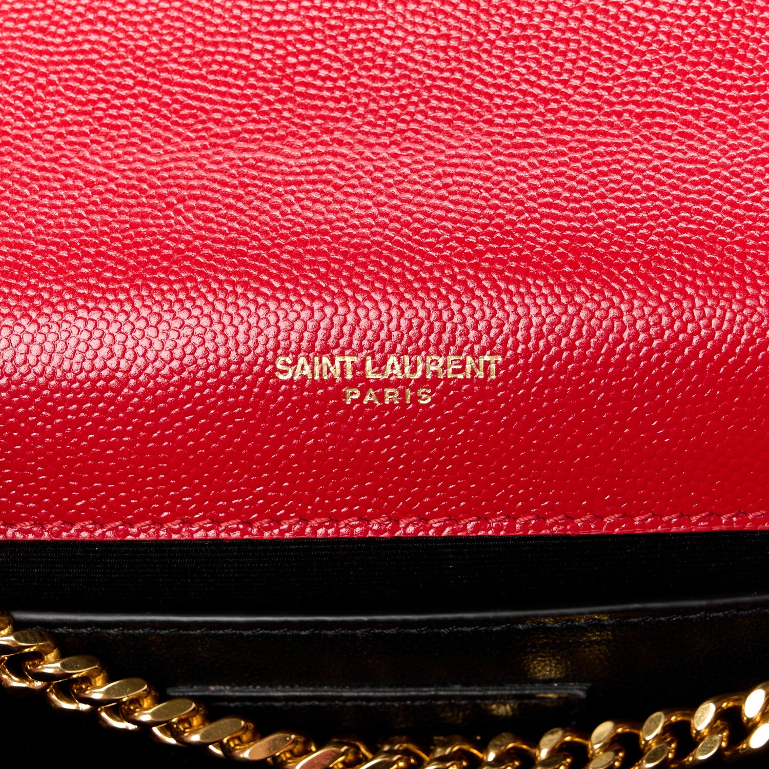 Saint Laurent Grain De Poudre Medium Classic Monogram Kate Tassel Satchel Lipstick Red 6 of 11