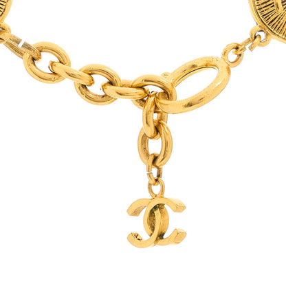 Chanel Metal CC Medallion Necklace Gold 3 of 4