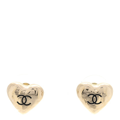 Chanel CC Heart Earrings Gold 1 of 5