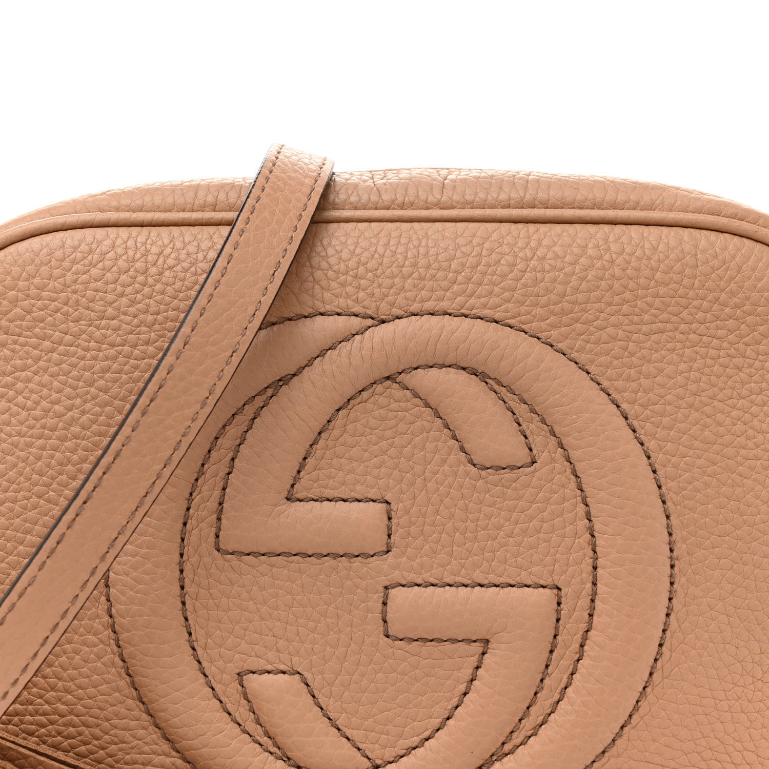 Gucci Pebbled Calfskin Small Soho Disco Bag Camelia 8 of 13