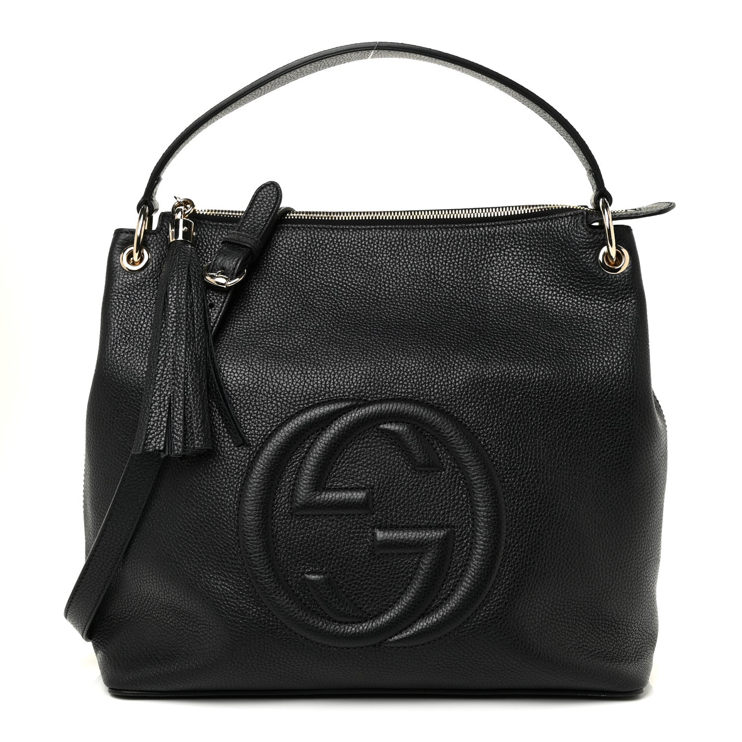 Gucci Pebbled Calfskin Large Soho Hobo Black 1 of 13