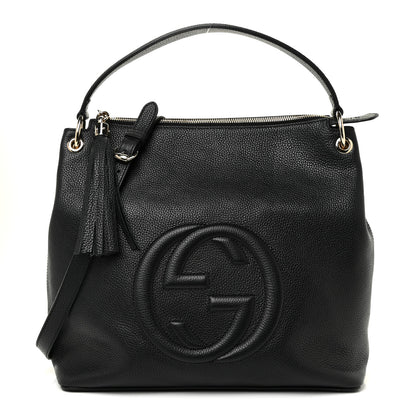 Gucci Pebbled Calfskin Large Soho Hobo Black 1 of 13
