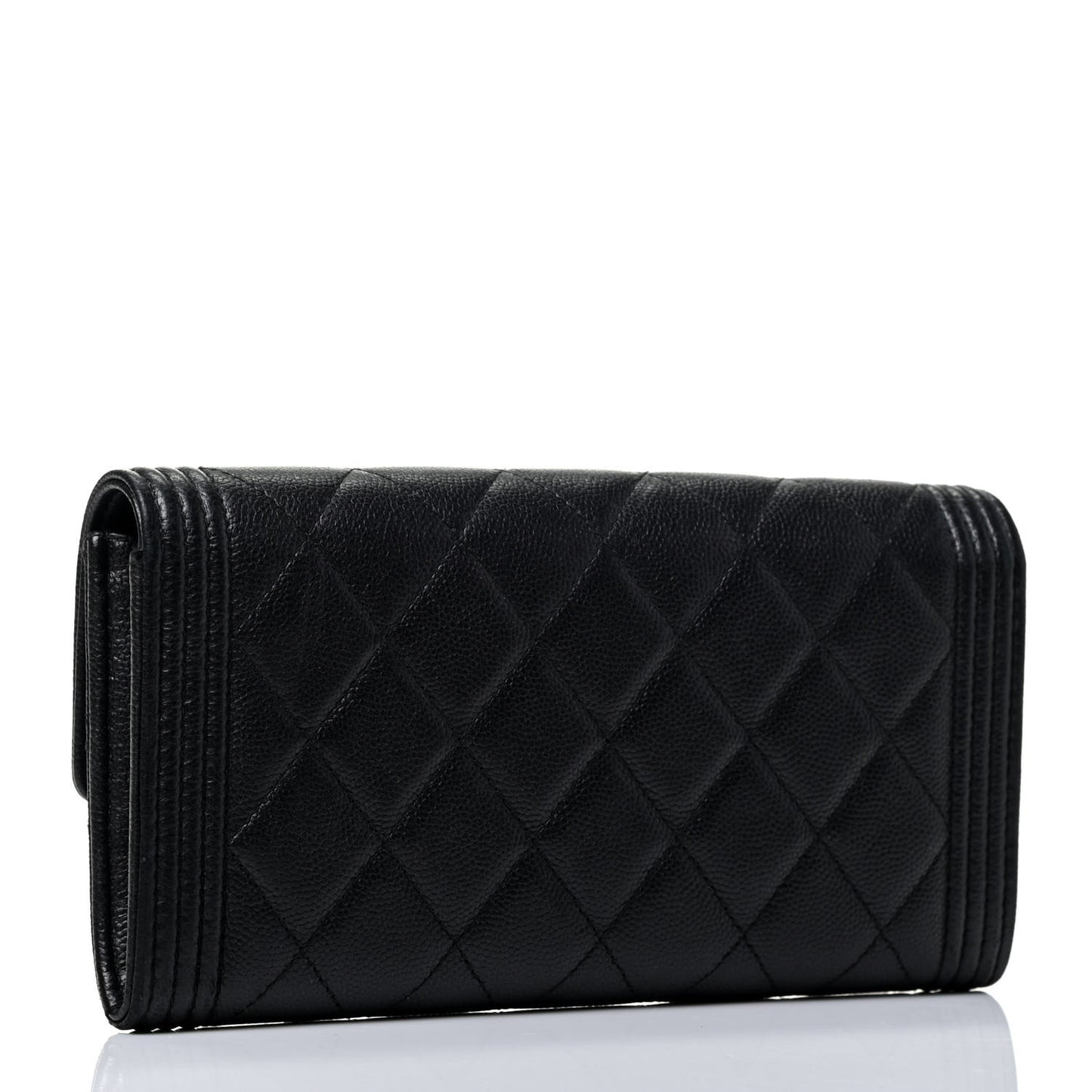 Caviar Quilted Boy Flap Wallet So Black