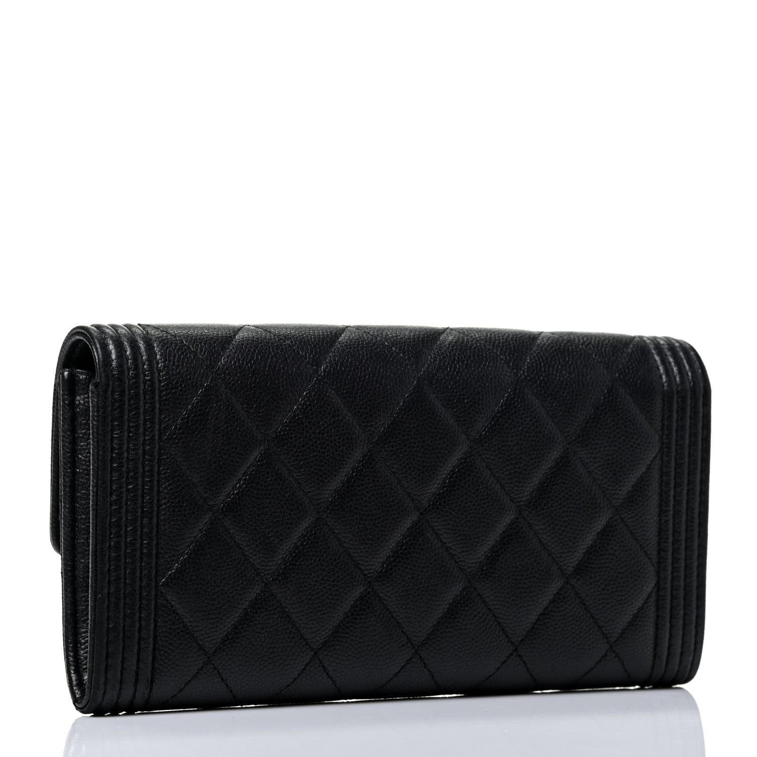 Chanel Caviar Quilted Boy Flap Wallet So Black 2 of 4
