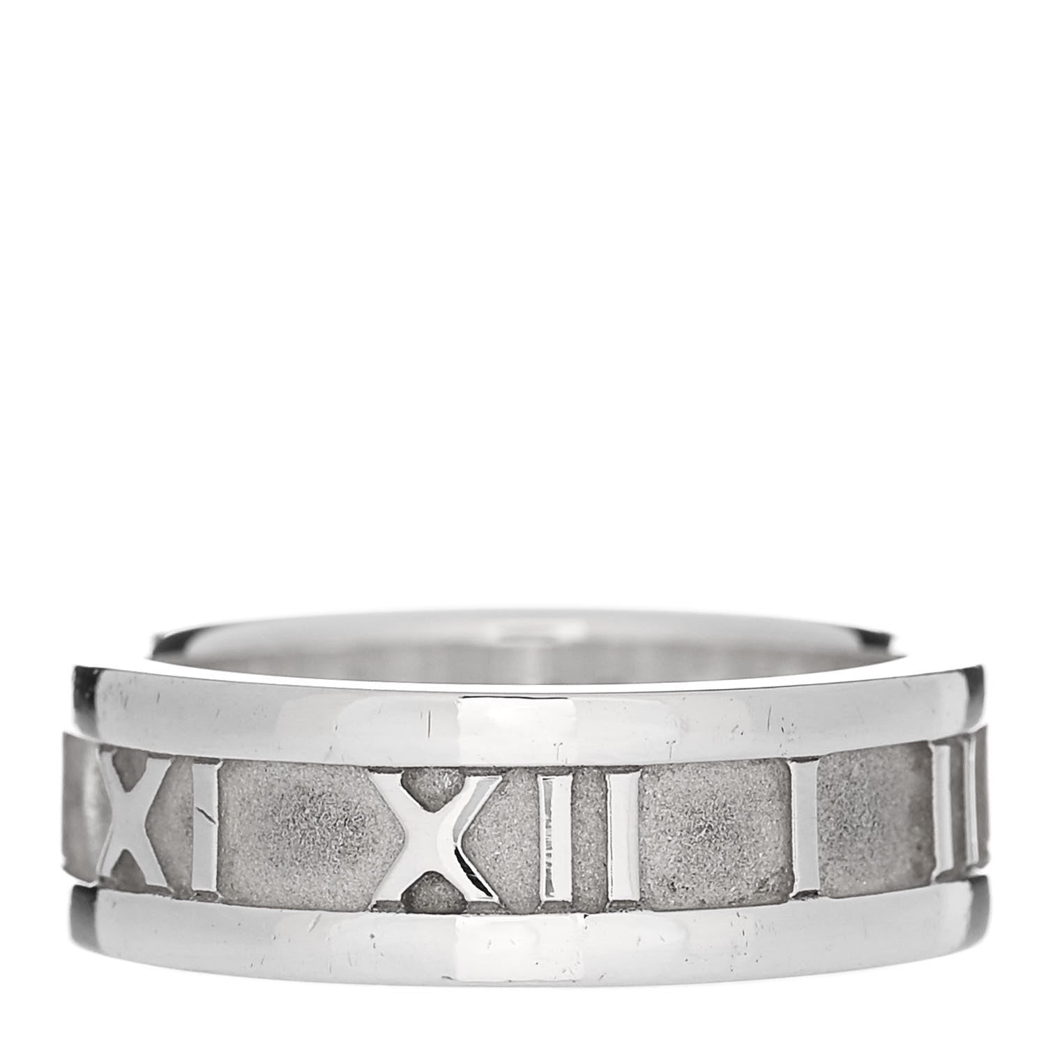 Tiffany Sterling Silver Atlas Ring 51 5.75 1 of 5