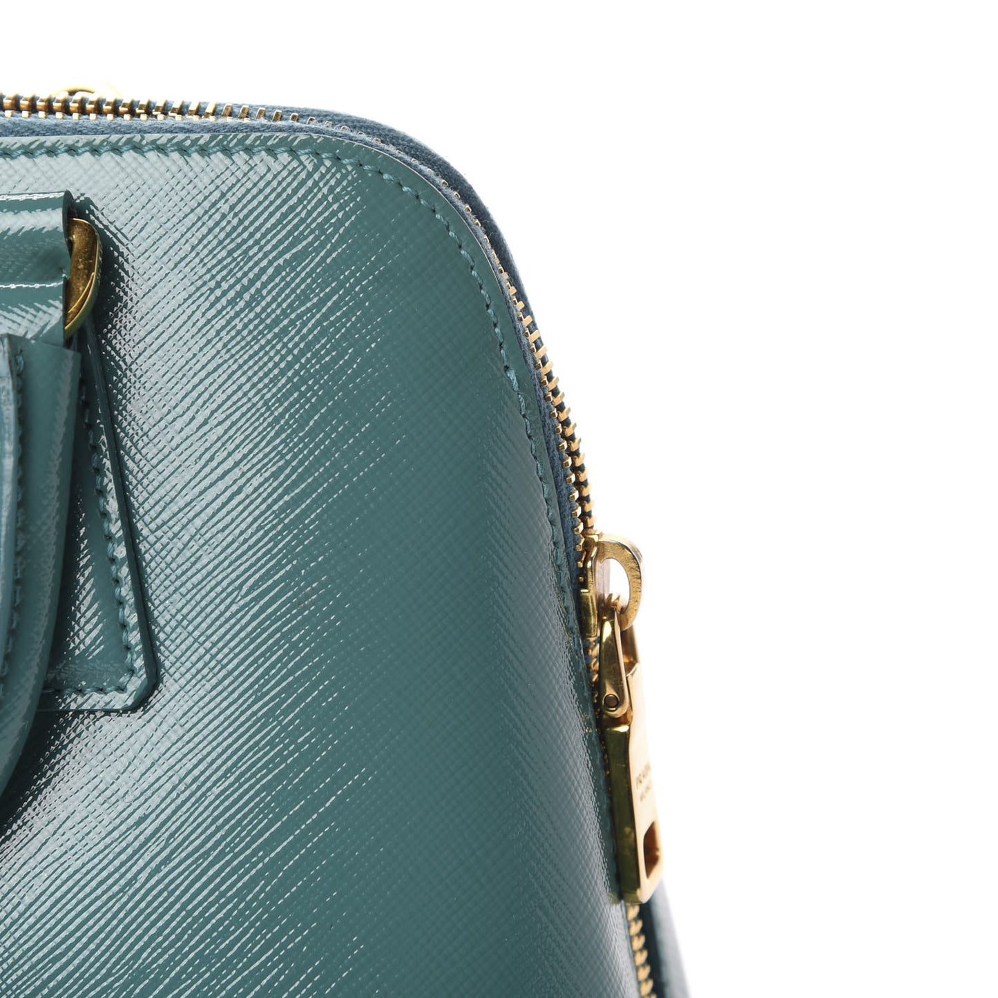 Saffiano Vernice Small Promenade Tote Turchese