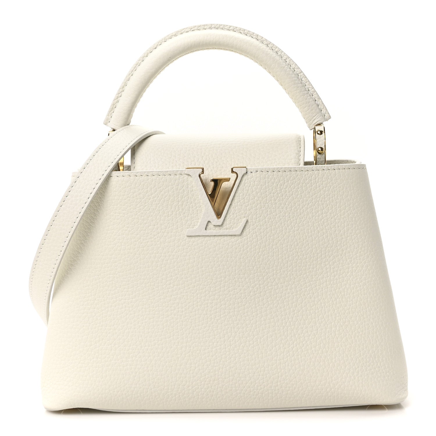 Louis Vuitton Taurillon Capucines BB Blanc Casse 1 of 9