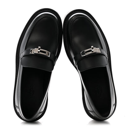 Hermes Calfskin Womens Icone Loafers 36 Black 2 of 11