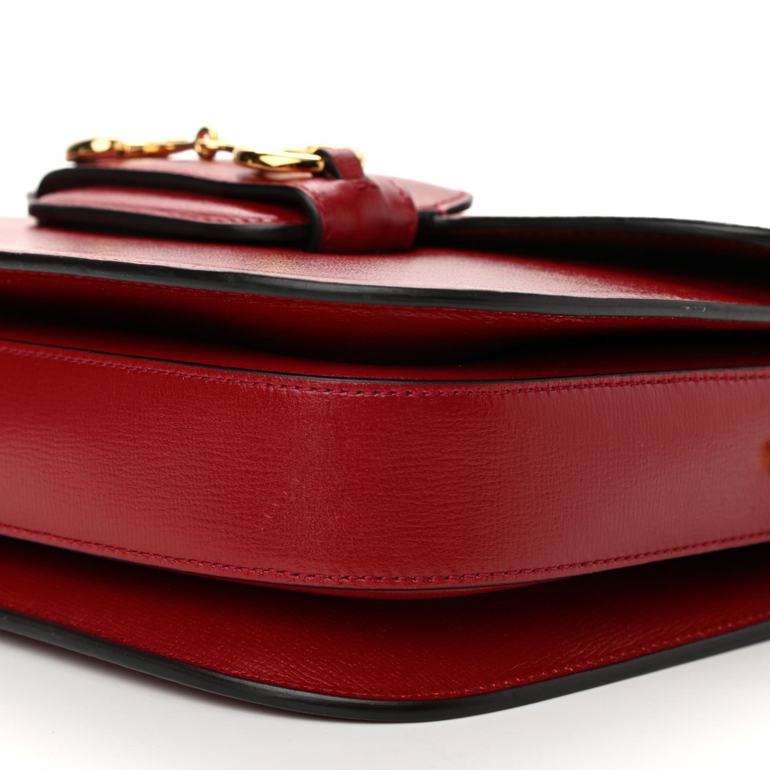Gucci Azalea Calfskin Horsebit 1955 Shoulder Bag New Cherry Red 6 of 11