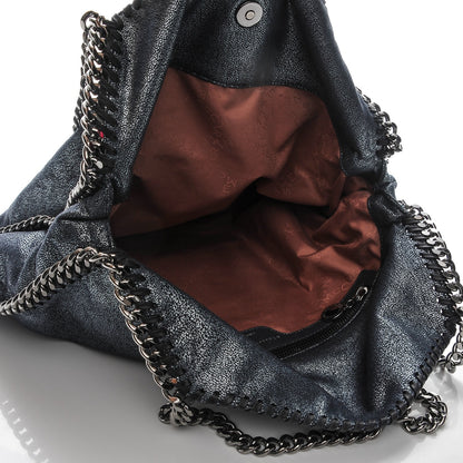 Stella McCartney Metallic Shaggy Deer Small Falabella Tote Navy 5 of 6