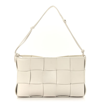 Bottega Veneta Calfskin Maxi Intrecciato Cassette Pouch On Strap Chalk 1 of 8