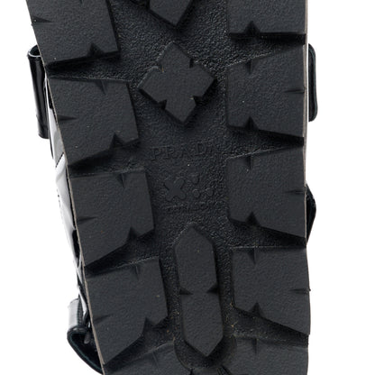 Prada Patent Quilted Padded Slingback Sandals 40 Black 6 of 9