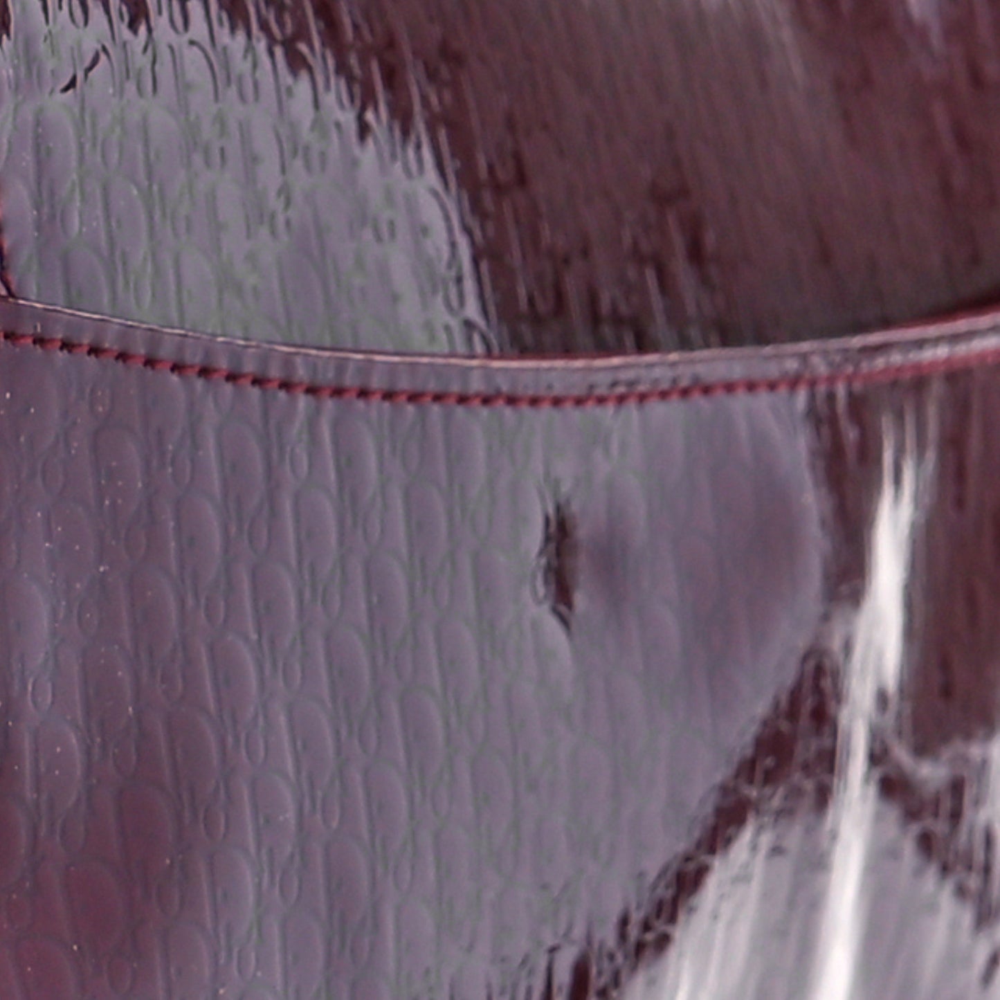 Patent Diorissimo Double Saddle Bag Dark Red
