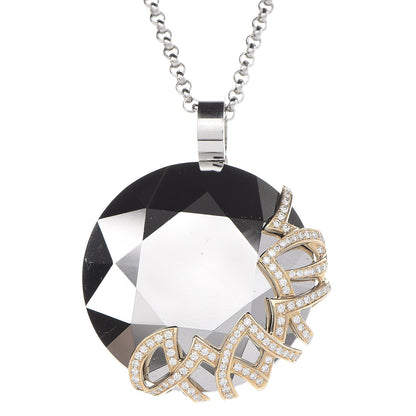 Chopard 18K Yellow White Gold Diamond Chrome Necklace 5 of 8