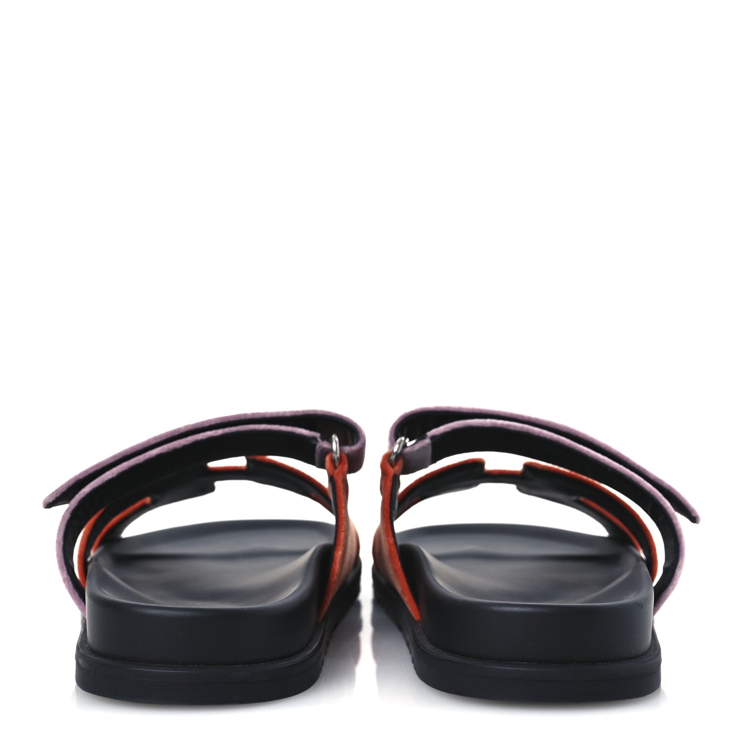 Hermes Velvet Womens Chypre Sandals 36.5 Orange Canyon Bruyère 6 of 12