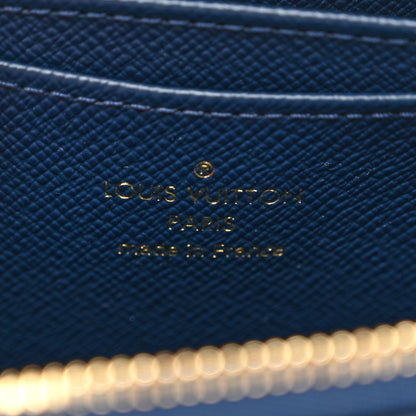 Louis Vuitton Denim Monogram Jacquard Zippy Coin Purse Bleu 6 of 8