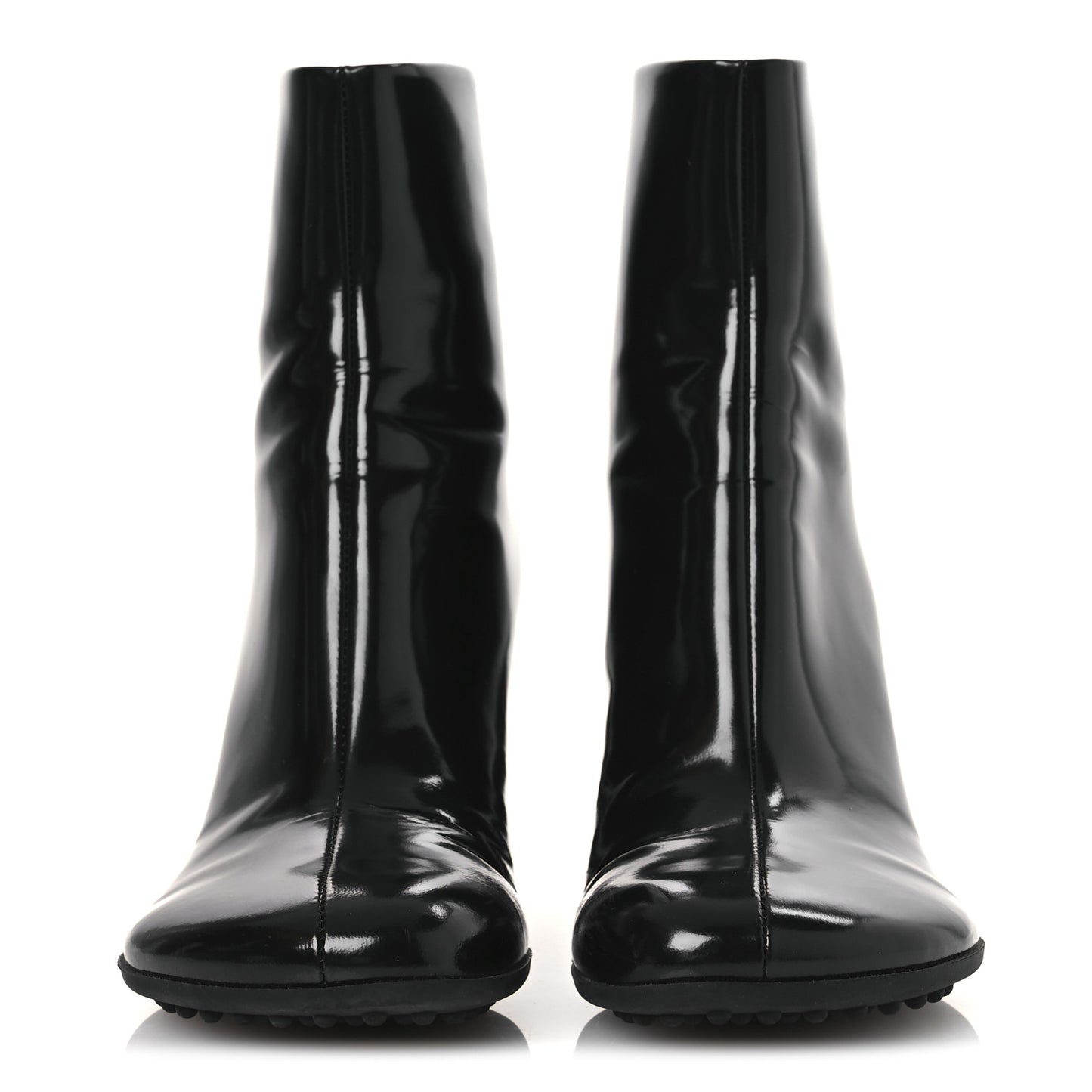 Patent Lambskin Atomic Boots 37 Black