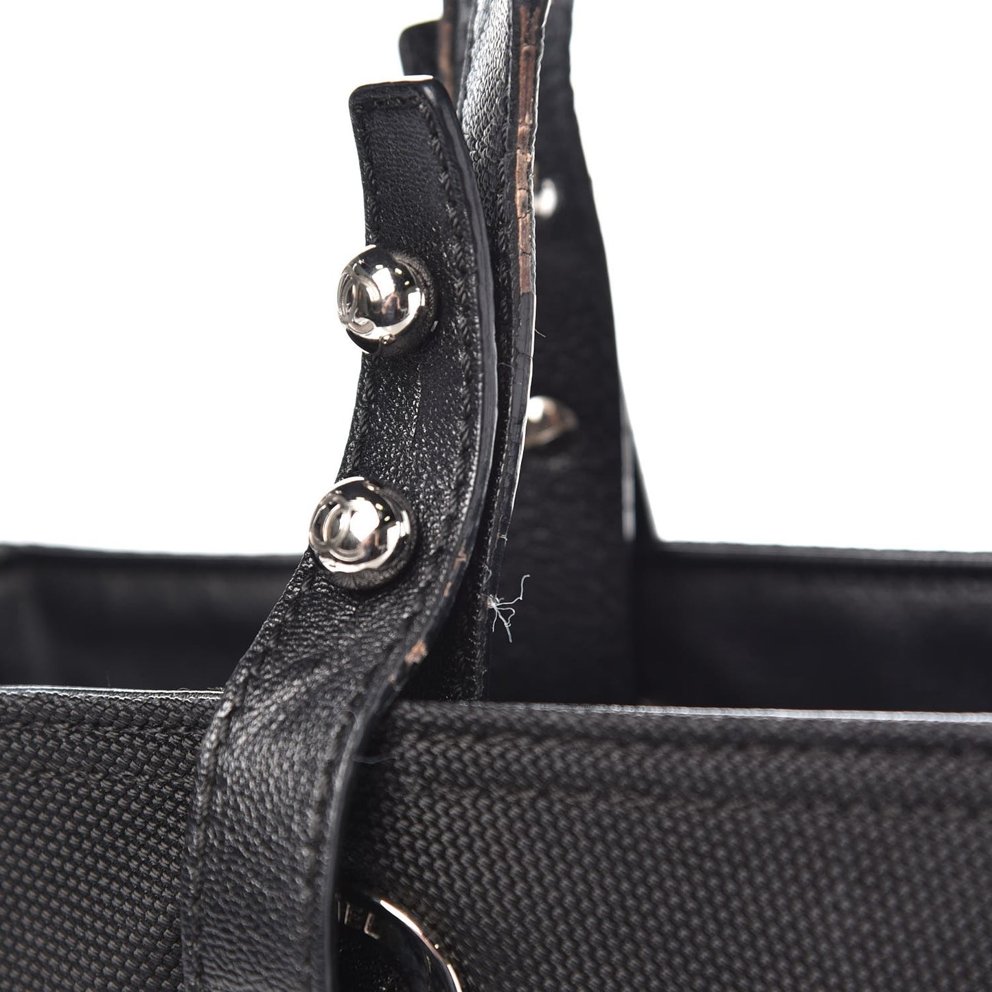 Coated Canvas Large Paris Biarritz Tote Black