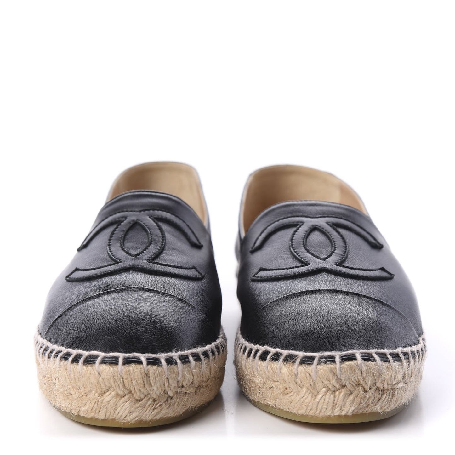 Lambskin CC Espadrilles 38 Black
