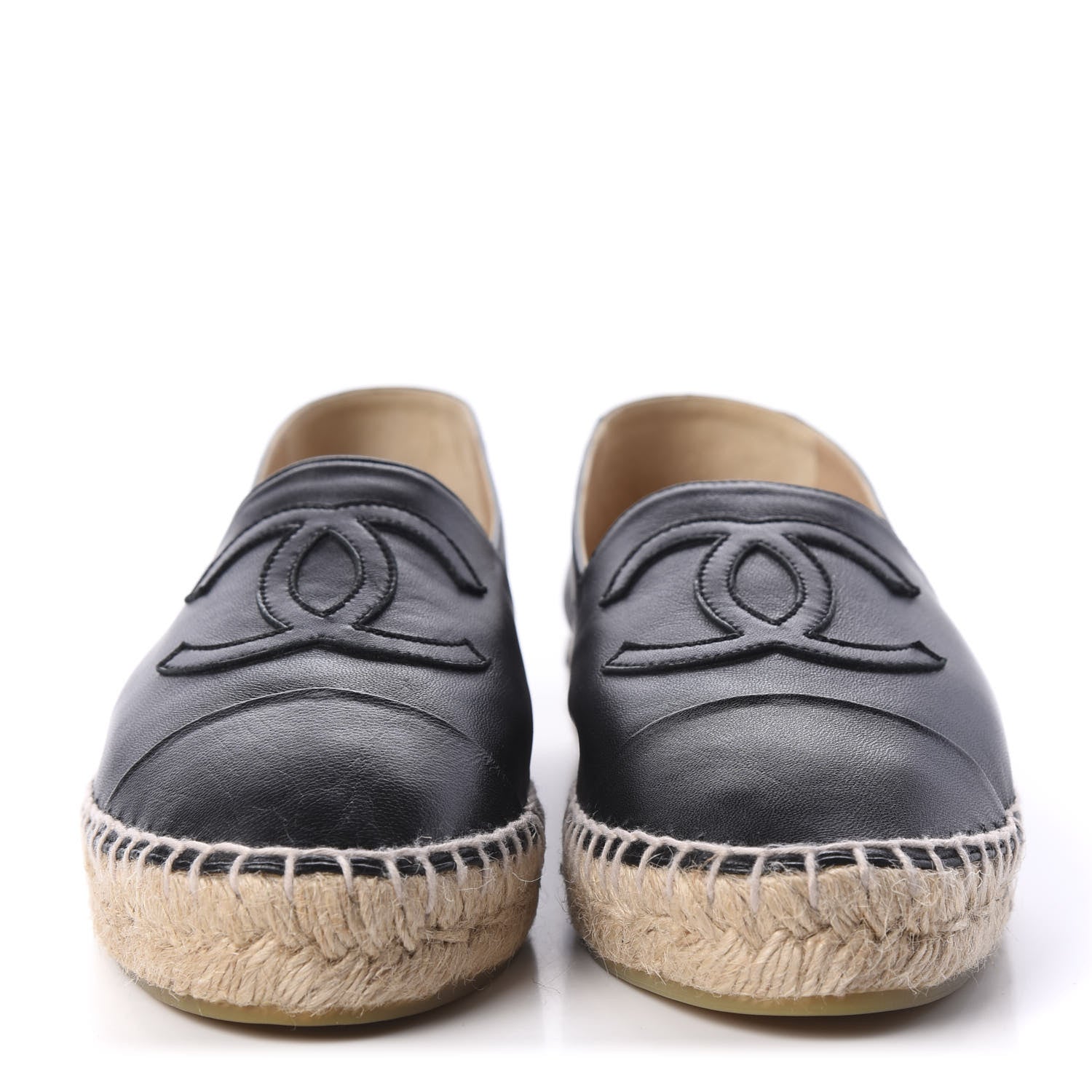 Chanel Lambskin CC Espadrilles 38 Black 3 of 11