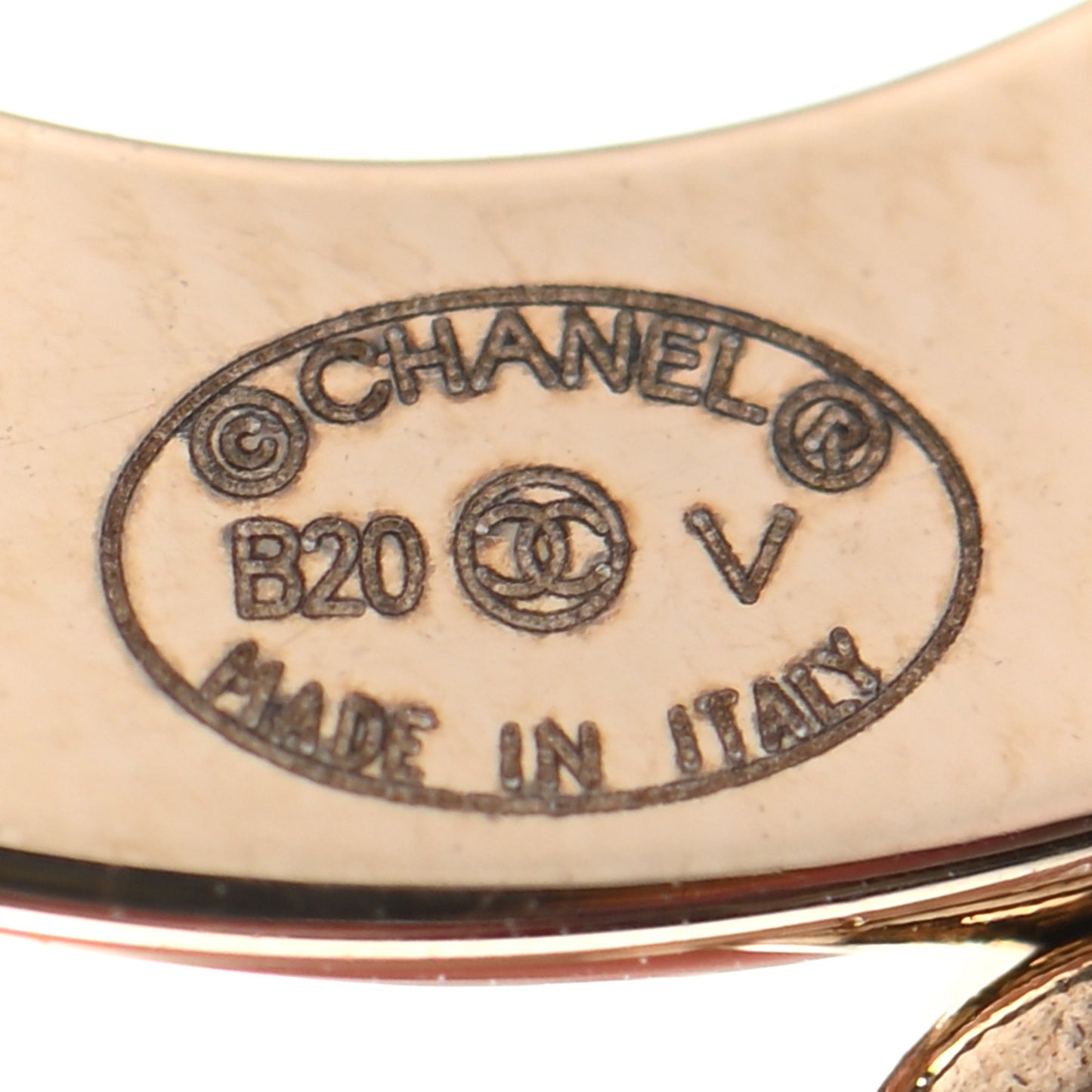Metal Cha-Nel Logo Drop Earrings Gold