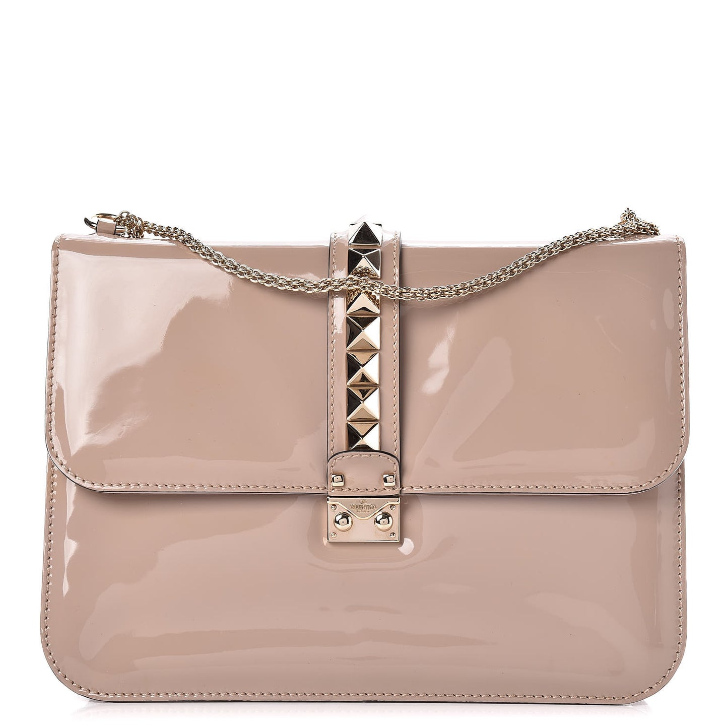 Patent Large Glam Lock Rockstud Flap Poudre
