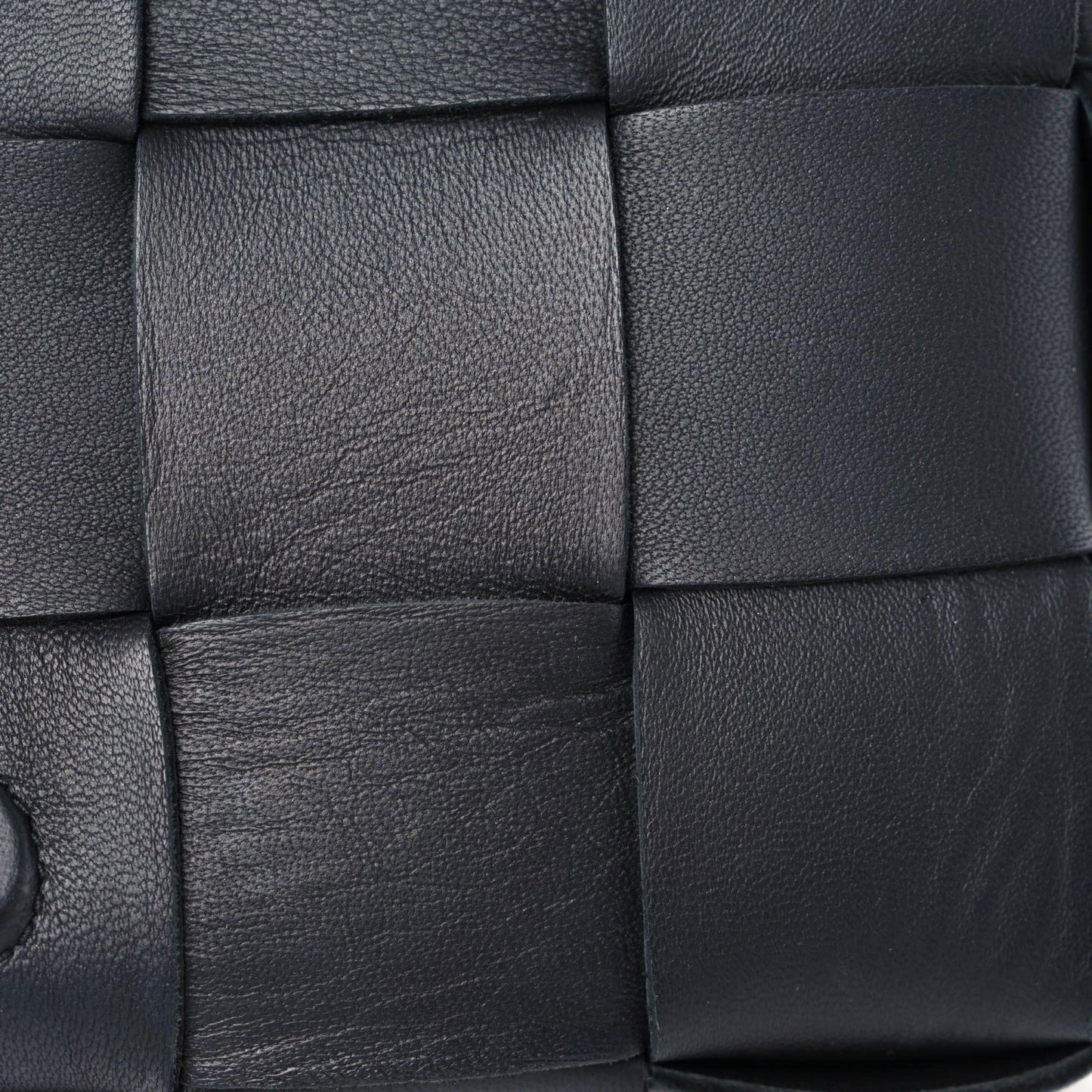 Lambskin Maxi Intrecciato Cassette Crossbody Bag Black