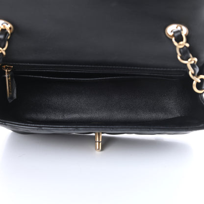 Chanel Lambskin Quilted Mini Rectangular Flap Black 5 of 15