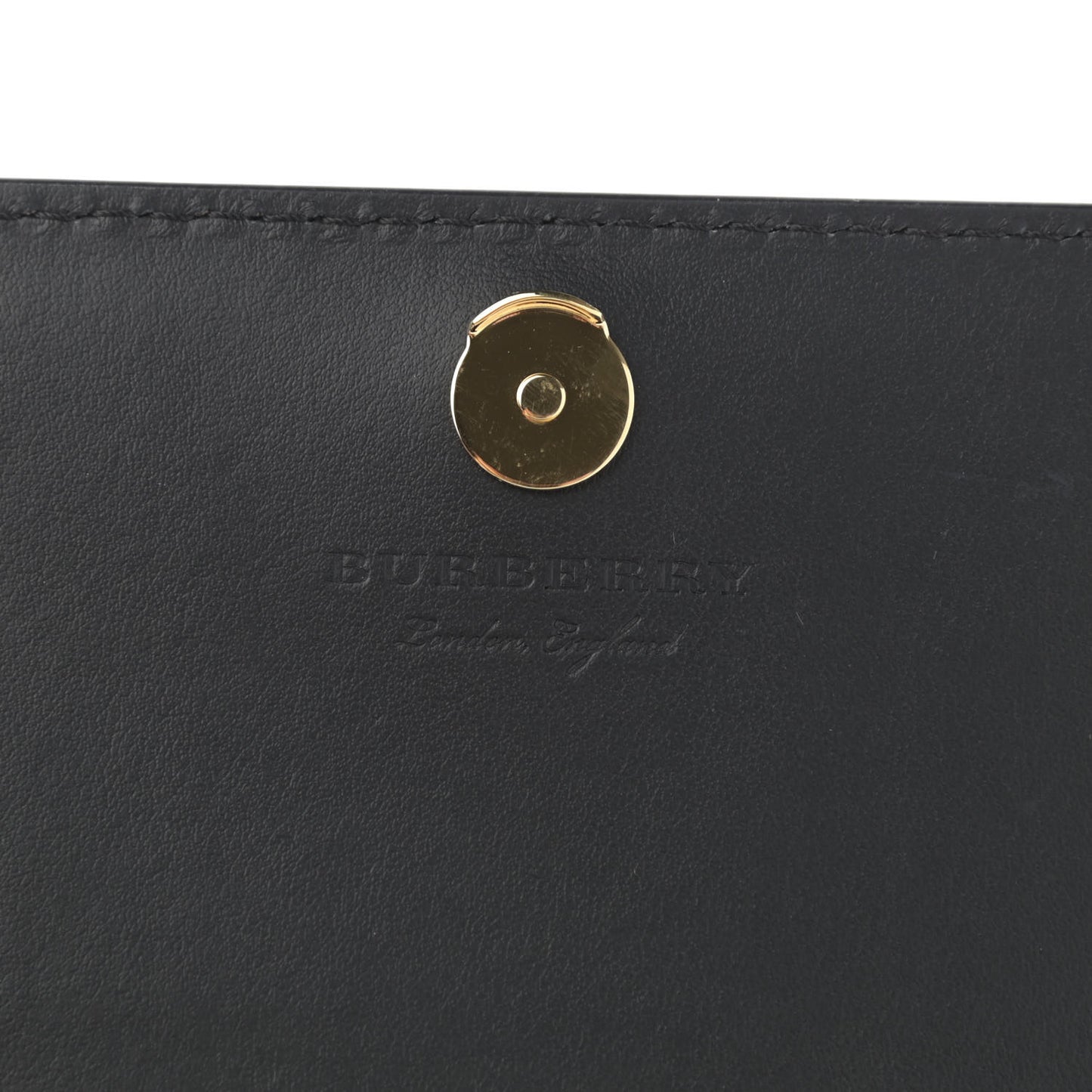 Grained Calfskin House Check Tartan Mix Hampshire Wallet On Chain Black
