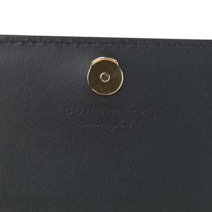 Burberry Grained Calfskin House Check Tartan Mix Hampshire Wallet On Chain Black 6 of 10