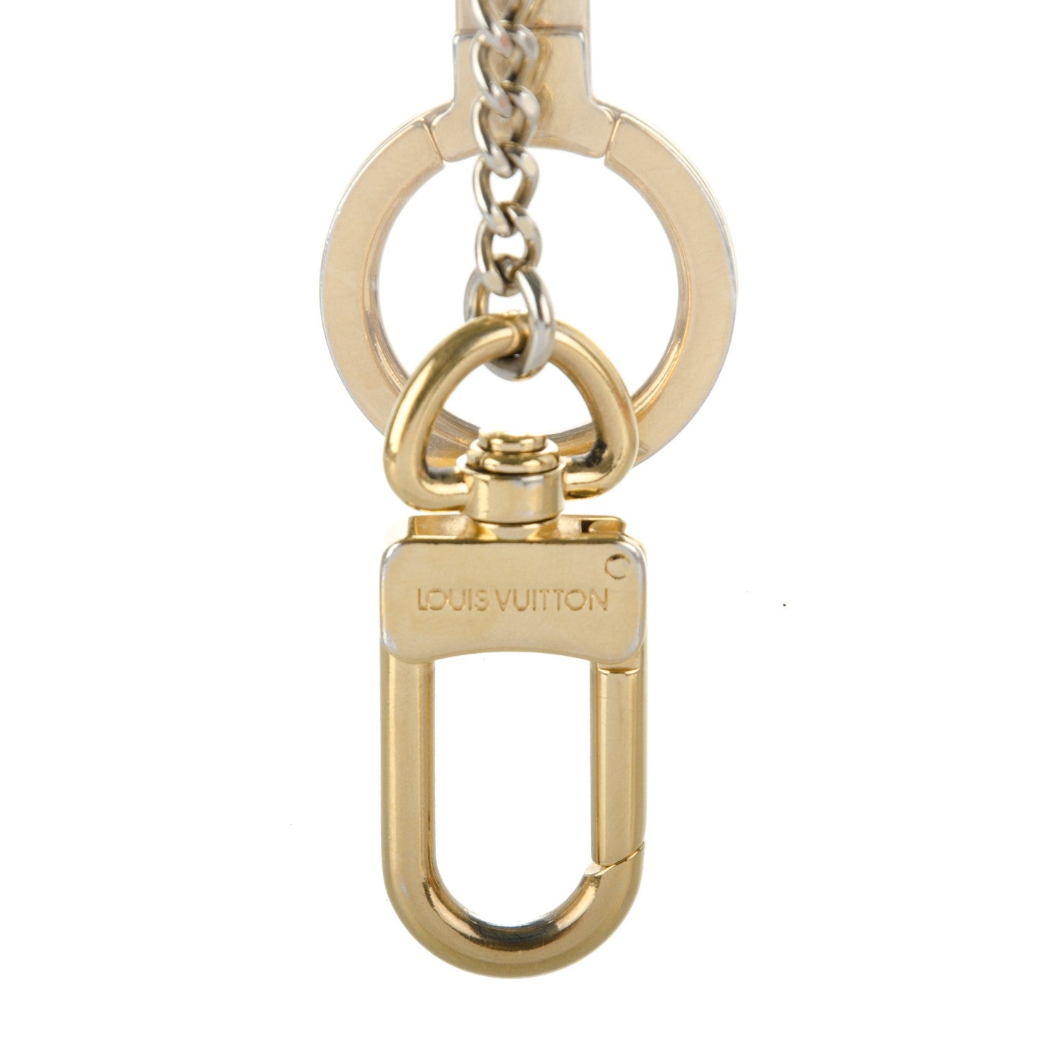 Louis Vuitton Metal Pochette Extender Key Ring Chain Gold 4 of 4