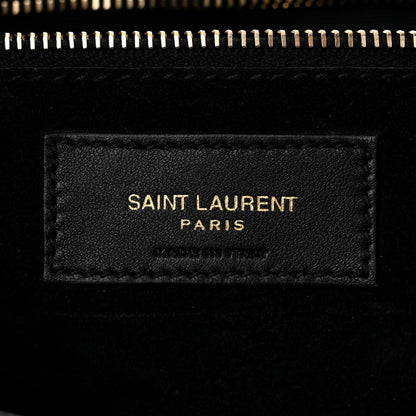 Saint Laurent Calfskin Crocodile Embossed LE 5 A 7 Hobo Black 6 of 10