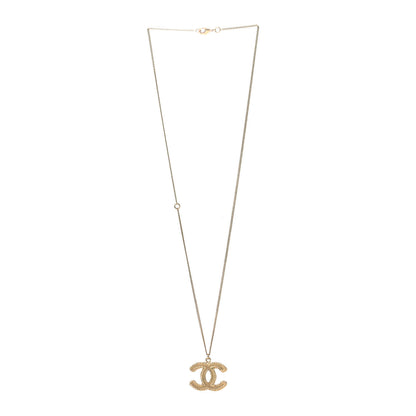Chanel CC Necklace Matte Gold 2 of 3