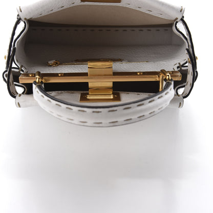 Fendi Cuoio Romano Selleria Mini Peekaboo Iconic Satchel White 5 of 11