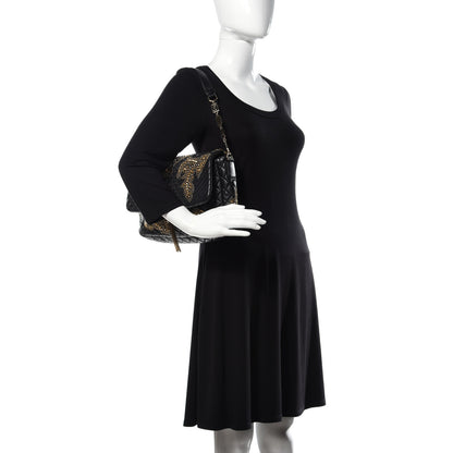 Versace Nappa Barocco Quilted Studded Calliope Vanitas Shoulder Bag Black 2 of 19