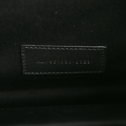 Saint Laurent Grain De Poudre Textured Mixed Matelasse Triquilt Monogram Clutch Black 7 of 9