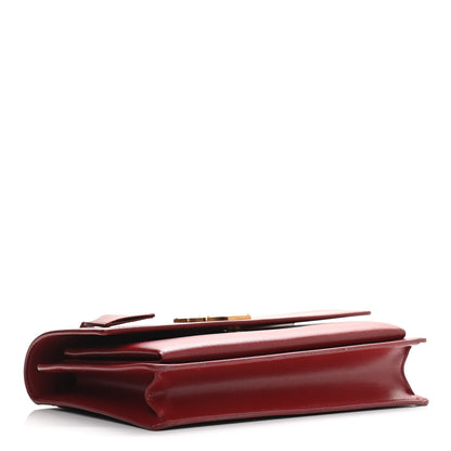 Saint Laurent Smooth Calfskin Medium Monogram Sunset Satchel Rouge Opyum 4 of 13